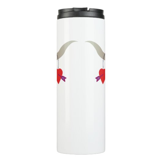 Happy Valentines Day Koe Thermosbeker (Achterkant)