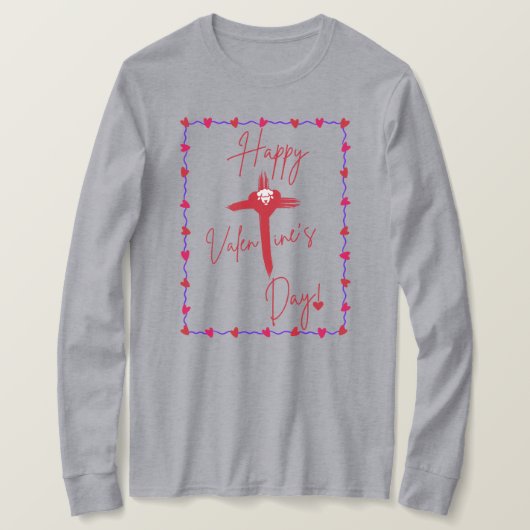 Happy Valentine's Day Ladies T-shirt (Design voorkant)