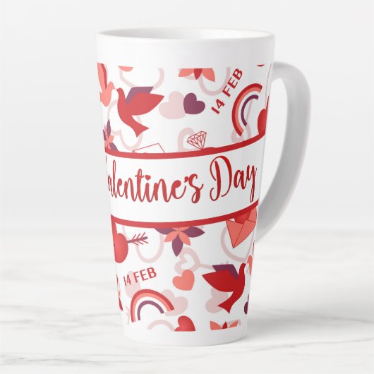 Happy Valentine's Day Latte Mok (Rechterhoek)