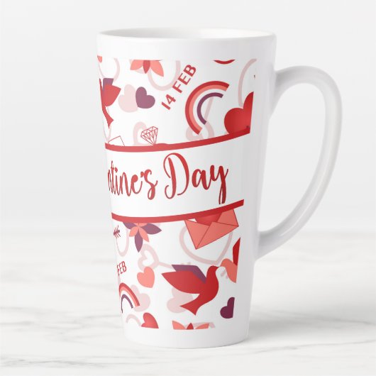 Happy Valentine's Day Latte Mok (Rechts)