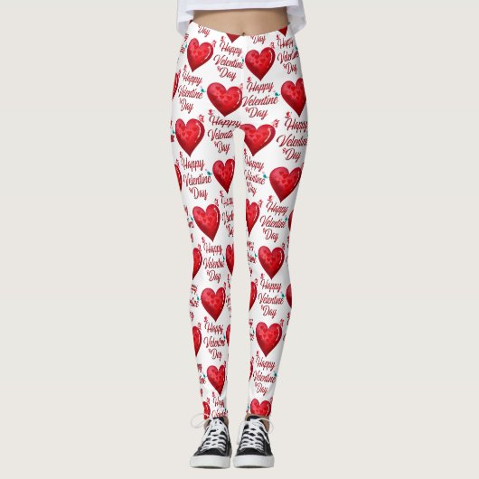 Happy Valentines Day Leggings (Voorkant)