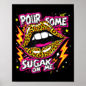 Happy Valentine's Day Leopard Lips Ur Some Sugar A Poster (Voorkant)