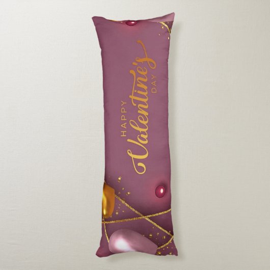 Happy Valentines Day Lichaamskussen (Achterkant (Verticaal))