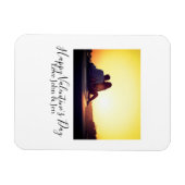 Happy Valentine's day love add name photo simple g Magneet (Horizontaal)