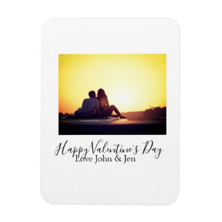 Happy Valentine's day love add name photo simple g Magneet
