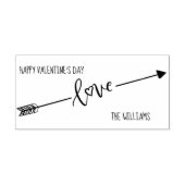 Happy Valentine's Day Love Arrow - Gepersonaliseer Rubberstempel (Afrduk)