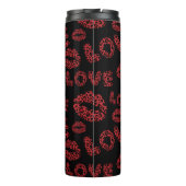 Happy Valentine's Day Love Elegant Red &Black Thermosbeker (Achterkant)