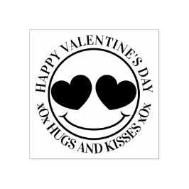 Happy Valentine's Day Love Face Rubberstempel