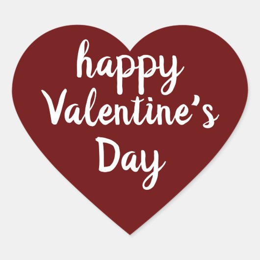 Happy valentine's day, Love Hart Sticker (Voorkant)