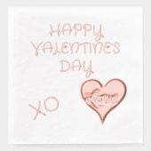 Happy Valentine's Day Love Heart Folie Servetten (Voorkant)