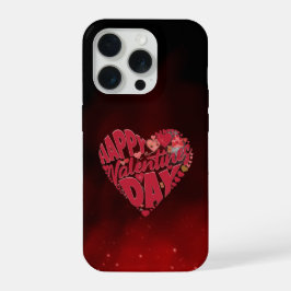 Happy Valentine's Day Love Heart iPhone 15 Pro Case