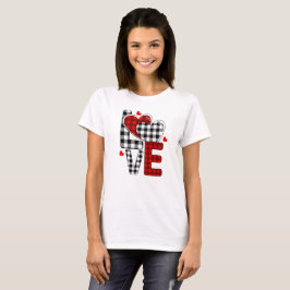 Happy Valentine's Day Love Heart Modern Trendy T-shirt