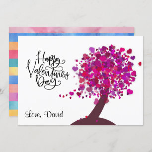 Happy Valentine's Day   Love Heart Shape Tree Feestdagenkaart