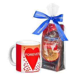 Happy Valentine's Day Love Hearts Mok & Hot Coca