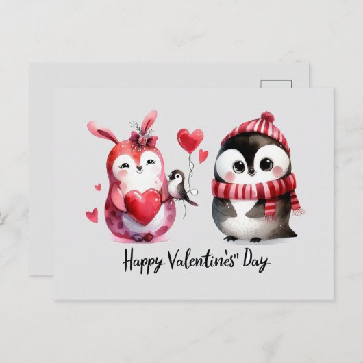 Happy Valentines Day Love Kaarten (Voorkant / Achterkant)