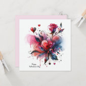 Happy Valentines Day Love Kaarten (Voorkant / Achterkant in situ)