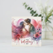 Happy Valentines Day Love Kaarten (Staand voorkant)