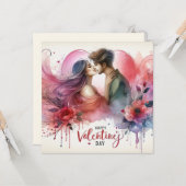 Happy Valentines Day Love Kaarten (Voorkant / Achterkant in situ)