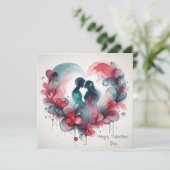 Happy Valentines Day Love Kaarten (Staand voorkant)