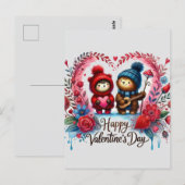 Happy Valentines Day Love Kaarten (Voorkant / Achterkant)