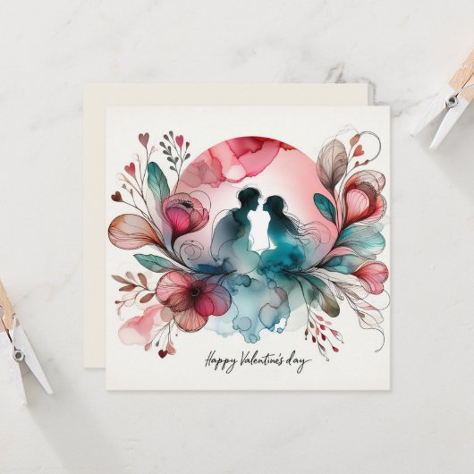 Happy Valentines Day Love Kaarten (Voorkant / Achterkant in situ)