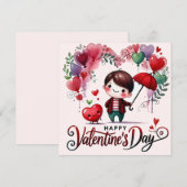 Happy Valentines Day Love Kaarten (Voorkant / Achterkant)