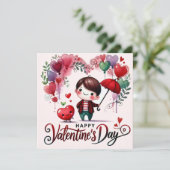 Happy Valentines Day Love Kaarten (Staand voorkant)