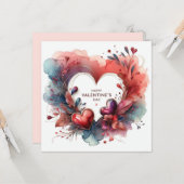 Happy Valentines Day Love Kaarten (Voorkant / Achterkant in situ)