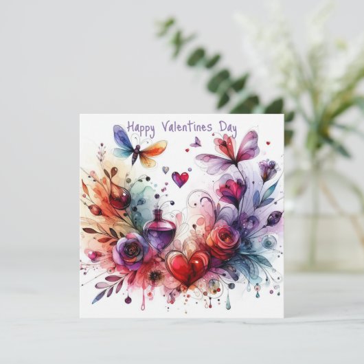 Happy Valentines Day Love Kaarten (Staand voorkant)