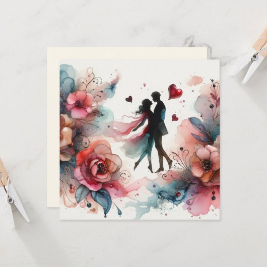 Happy Valentines Day Love Kaarten (Voorkant / Achterkant in situ)