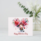 Happy Valentines Day Love Kaarten (Staand voorkant)