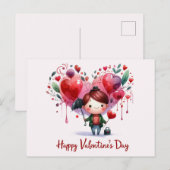 Happy Valentines Day Love Kaarten (Voorkant / Achterkant)