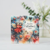Happy Valentines Day Love Kaarten (Staand voorkant)