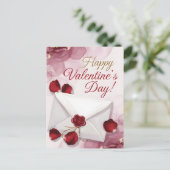 Happy Valentine's Day! Love Letter Feestdagenkaart (Staand voorkant)