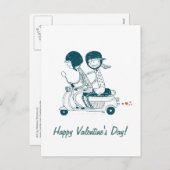 Happy Valentines Day Love Paar op Briefkaart (Voorkant / Achterkant)