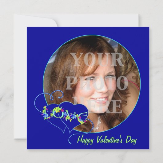 Happy Valentine's Day Love Photo Card Kaart (Voorkant)