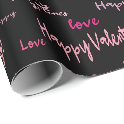 Happy Valentine's day Love Script Gift Cadeaupapier (Rol Hoek)