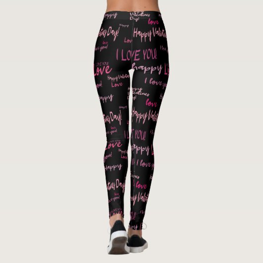 Happy Valentine's day Love Script Gift Leggings (Achterkant)