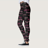 Happy Valentine's day Love Script Gift Leggings (Links)