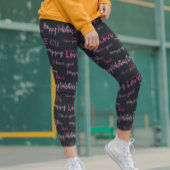 Happy Valentine's day Love Script Gift Leggings