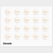 Happy Valentine's Day Love Script Holiday Ronde Sticker (Vel)