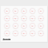 Happy Valentine's Day Love Script Holiday Ronde Sticker (Vel)