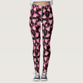 Happy Valentine's day Love Script Roze Hearts Leggings (Voorkant)