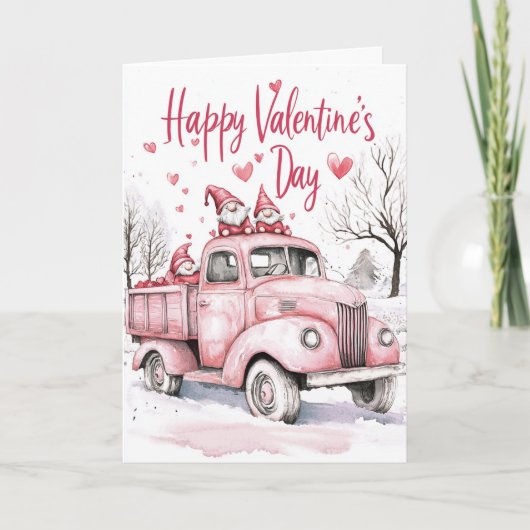Happy Valentines Day Love Truck Kaart (Voorkant)