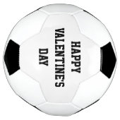 Happy Valentine's Day Love Voetbal Black White (Gedraaid)