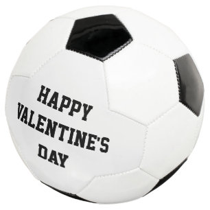 Happy Valentine's Day Love Voetbal Black White