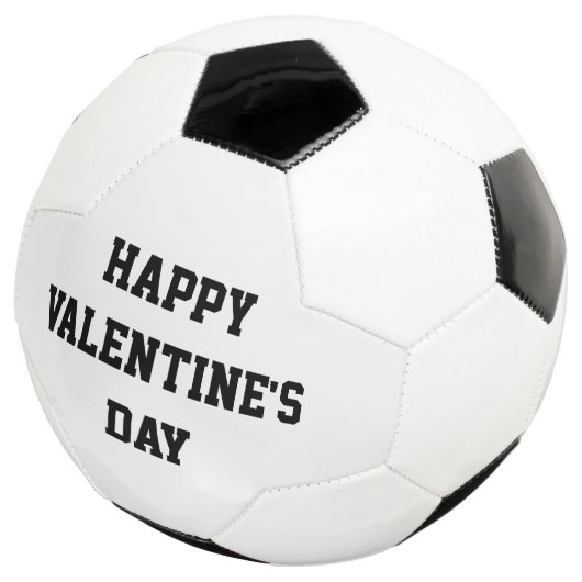 Happy Valentine's Day Love Voetbal Black White (Drie kwart)