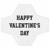 Happy Valentine's Day Love Voetbal Black White (Enkel)