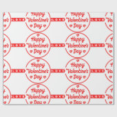 Happy Valentine's Day Love Wrapping Paper Cadeaupapier (Vlak)