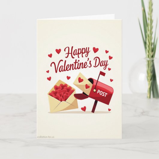 Happy Valentines Day Mailbox Card Kaart (Voorkant)